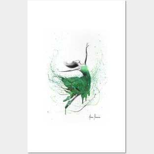 Green Fashion Dancer Posters and Art